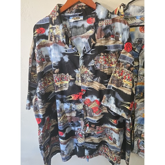 Matt Rider Shirts Men's 3X Retro Cars Drag Race Rat Trap Pacific Raceway Vtg - Picture 2 of 16